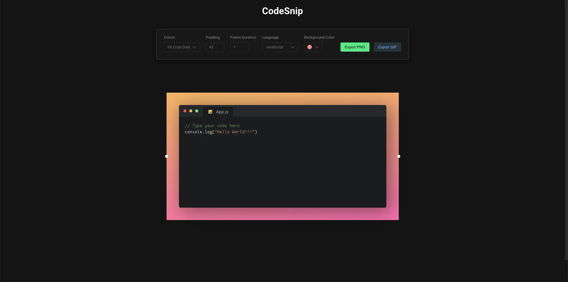 CodeSnip branding visual