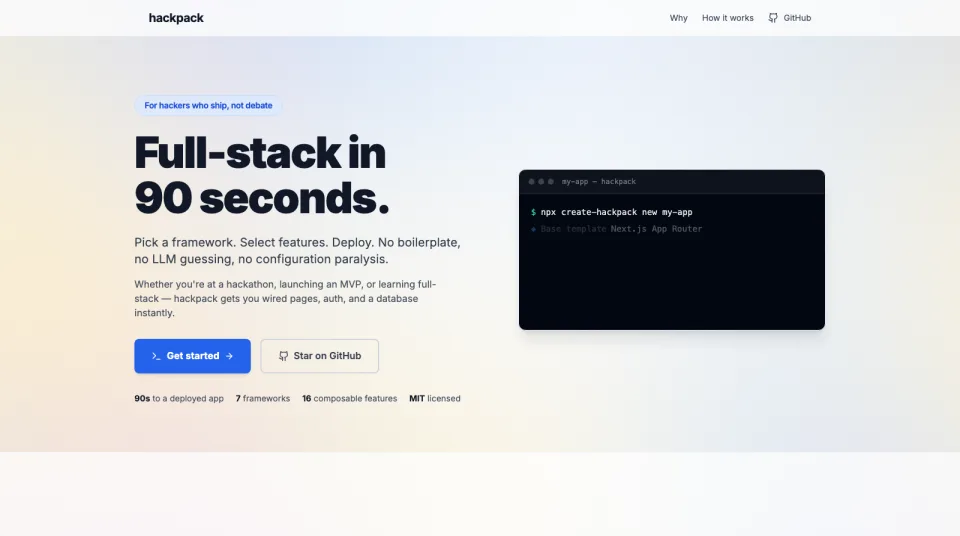 Hackpack project screenshot