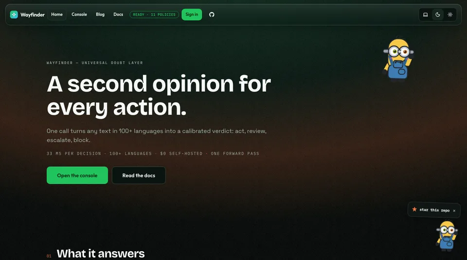 Wayfinder project screenshot